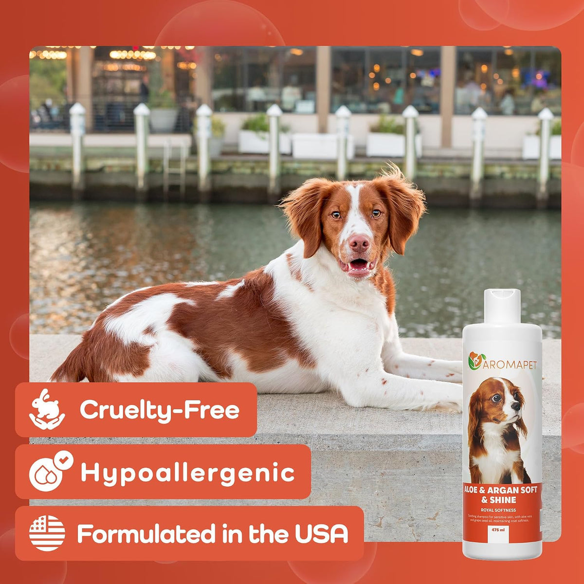 Aloe & Argan Soft & Shine Dog Shampoo – Gentle Moisture for Sensitive Skin & Silky Coats