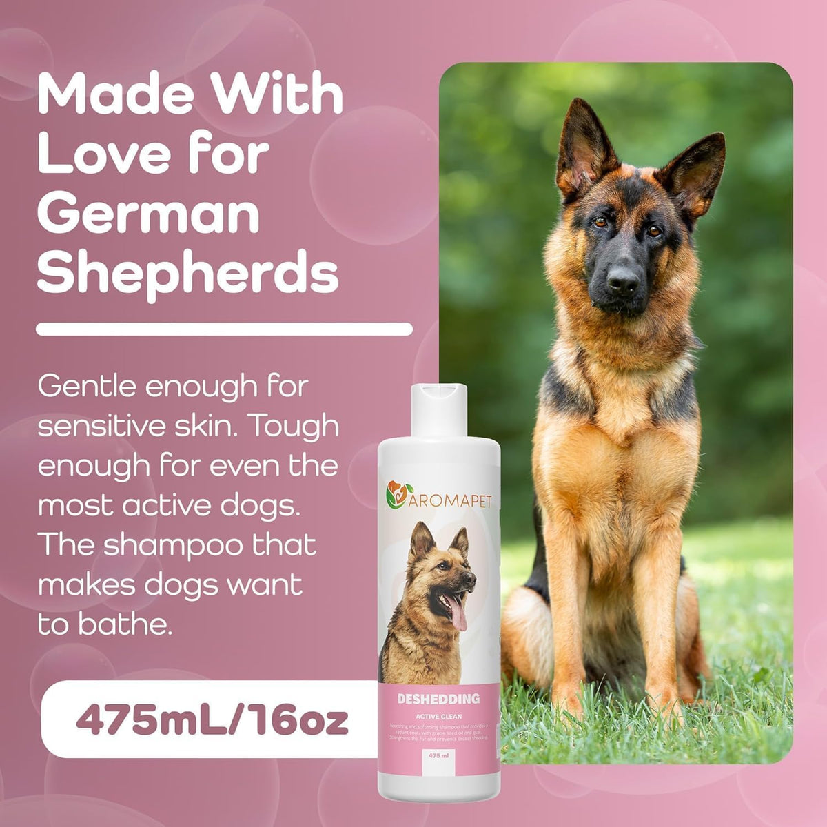 Deshedding Active Clean Dog Shampoo – Reduces Shedding & Strengthens Double Coats