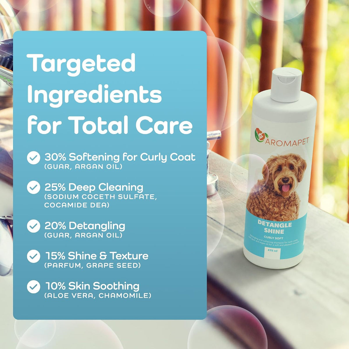 Detangle & Shine Dog Shampoo – Soft, Manageable Care for Curly & Wavy Coats