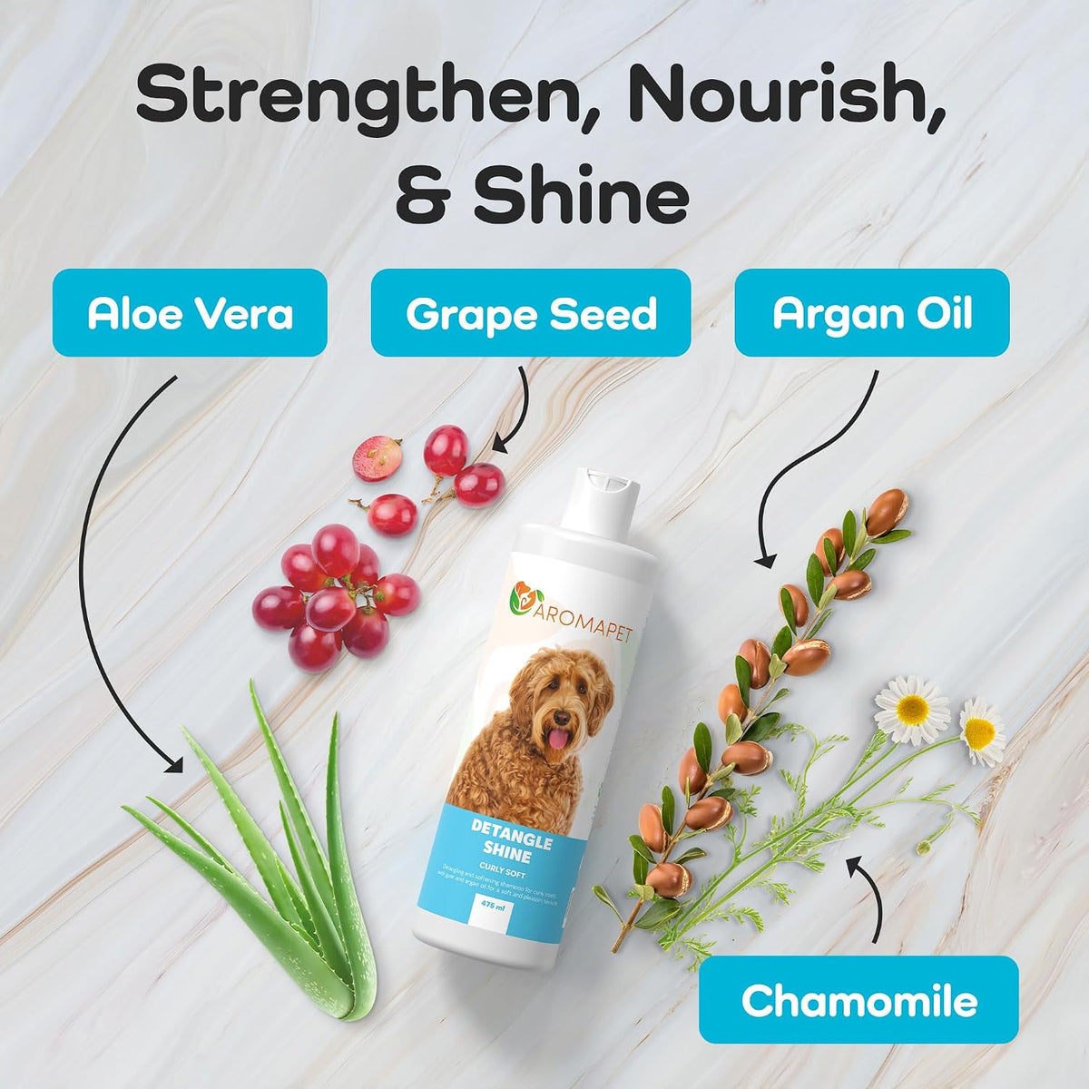 Detangle & Shine Dog Shampoo – Soft, Manageable Care for Curly & Wavy Coats