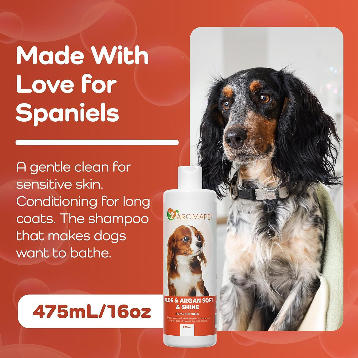 Aloe & Argan Soft & Shine Dog Shampoo – Gentle Moisture for Sensitive Skin & Silky Coats