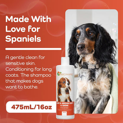 Aloe & Argan Soft & Shine Dog Shampoo – Gentle Moisture for Sensitive Skin & Silky Coats