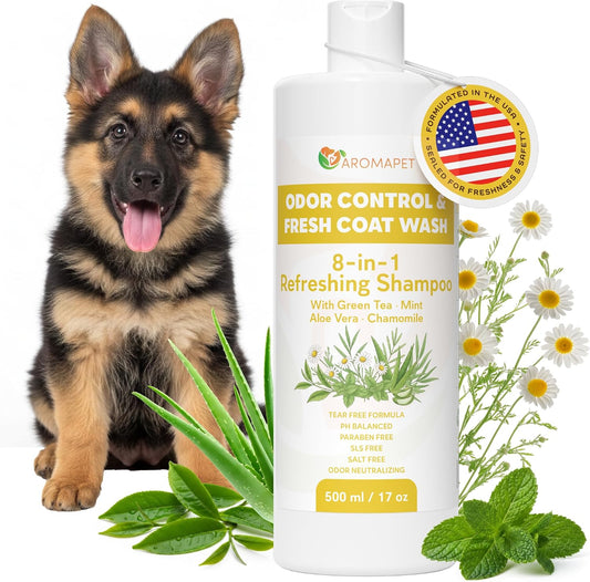 8-in-1 Refreshing Dog Shampoo – Odor Control & Fresh Coat Care