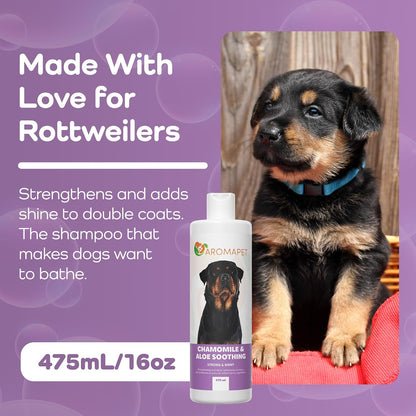 Chamomile & Aloe Soothing Dog Shampoo – Stronger, Shinier Care for Thick & Double Coats
