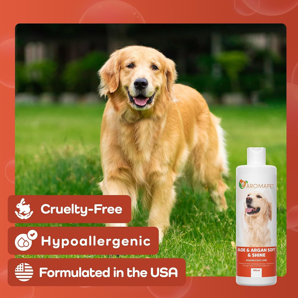 Aloe & Argan Soft & Shine Dog Shampoo – Moisture, Softness & Radiant Coat Care