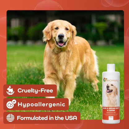 Aloe & Argan Soft & Shine Dog Shampoo – Moisture, Softness & Radiant Coat Care