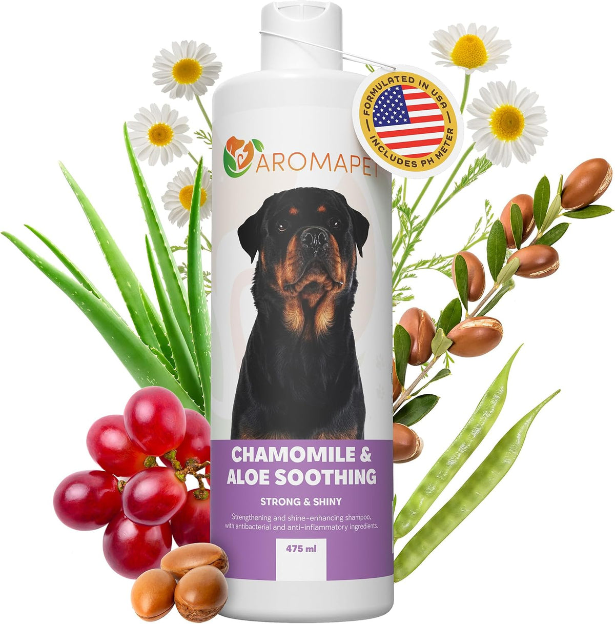 Chamomile & Aloe Soothing Dog Shampoo – Stronger, Shinier Care for Thick & Double Coats