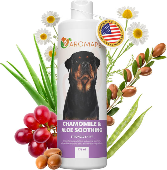 Chamomile & Aloe Soothing Dog Shampoo – Stronger, Shinier Care for Thick & Double Coats