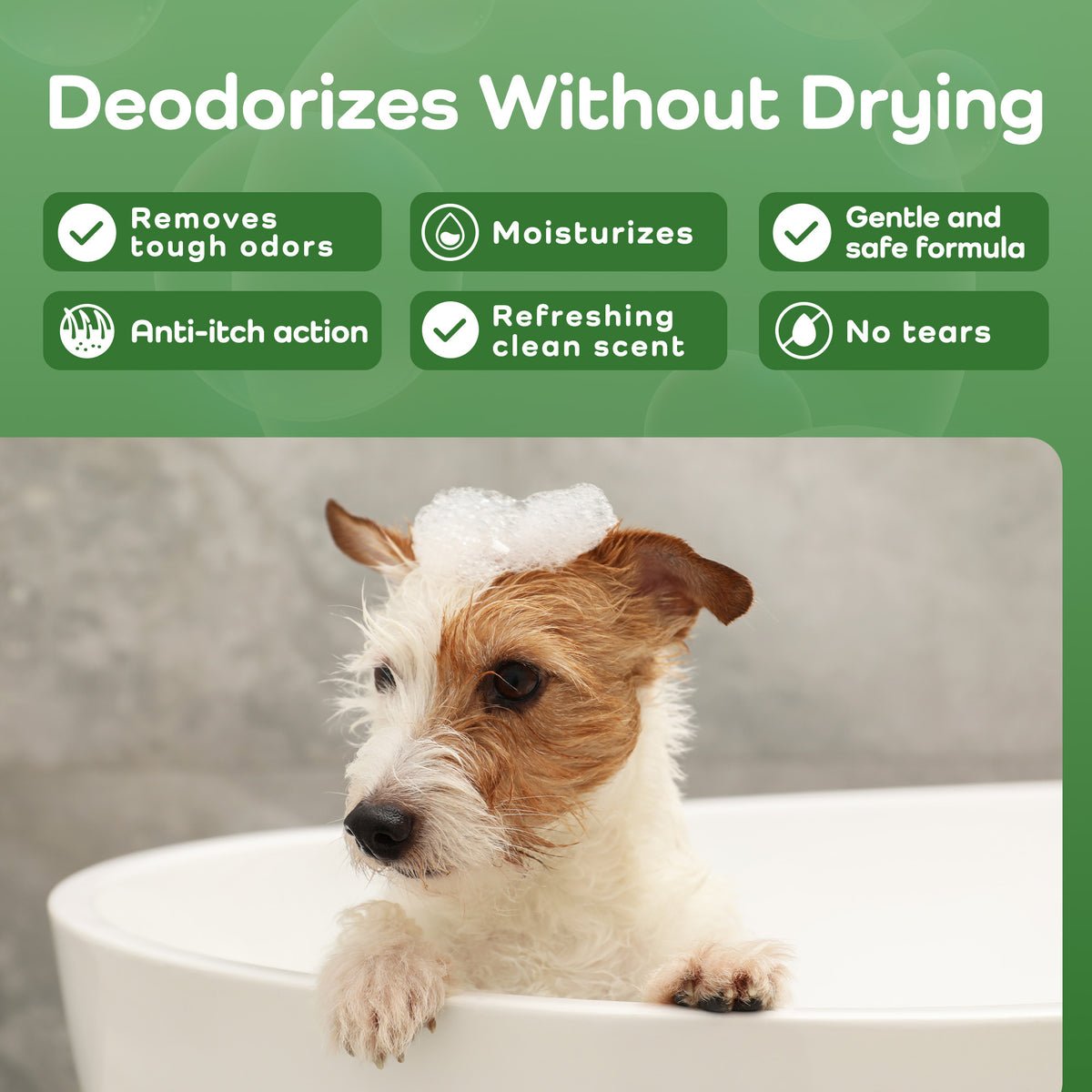Deep Clean & Odor Control Dog Shampoo – Fresh, Gentle Care for Short & Smooth Coats